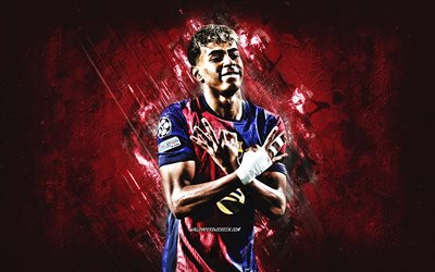 Lamine Yamal, FC Barcelona, Spanish footballer, grunge art, La Liga, Spain, Catalonia, Lamine Yamal Barcelona