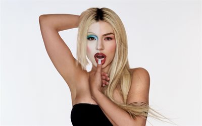 ava max, 4k, chanteuse américaine, portrait, séance photo, amanda ava koci, se maquiller, chanteurs populaires, séance photo d'ava max