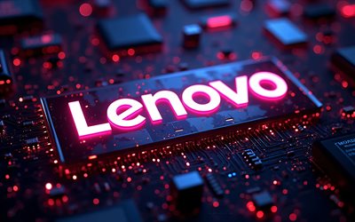 4k, logotipo neon roxo da lenovo, bokeh, fundos roxos de alta tecnologia, logotipo de vidro lenovo, logotipo 3d da lenovo, logotipo brilhante da lenovo, logotipo da lenovo, lenovo