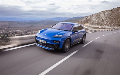 porsche macan gts, 4k, camino, 2026 coches, cruces, porsche macan azul, porsche macan gts 2026, coches alemanes, porsche