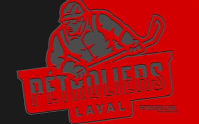 laval petroliers logo, 4k, roter hintergrund, carbon kunst, lnah, emblem der laval petroliers, kanadische eishockeymannschaft, kanada, laval petroliers, eishockey