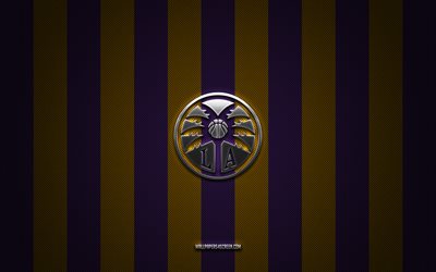 Los Angeles Sparks logo, American basketball club, WNBA, yellow black carbon background, Los Angeles Sparks emblem, basketball, Los Angeles Sparks, USA