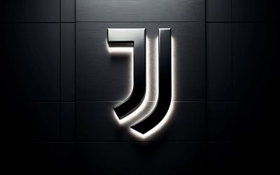 logo juventus fc retroilluminato, 4k, sfondo nero, stemma della juve, logo della juventus fc, logo nero della juve fc, lo stemma della juve, firma della juve, juve fc, juve