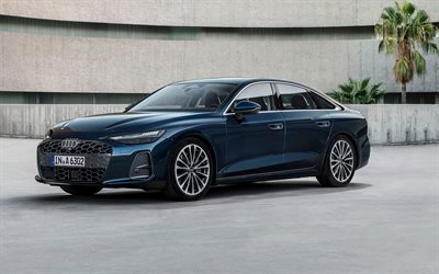 2026, audi a6, 4k, vista frontal, exterior, sedán azul, audi a6 azul, nuevo audi a6 2026, audi a6 c9, coches alemanes, audi