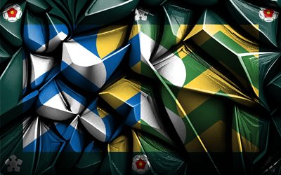 bandeira da cúmbria, 4k, textura criativa 3d, bandeira 3d da cúmbria, condados cerimoniais, inglaterra, arte 3d, bandeira da região de cúmbria, cúmbria