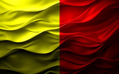 4k, bandeira de nápoles, cidades da itália, bandeira de nápoles 3d, itália, textura 3d, nápoles, dia de nápoles, símbolos nacionais italianos, arte 3d, bandeira da cidade de nápoles