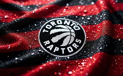 logotipo de gemas de los toronto raptors, 4k, fondo de gemas negras rojas, nba, arte de gemas, emblema de los raptors de toronto, eeuu, raptores de toronto, baloncesto, logotipo de los raptors de toronto
