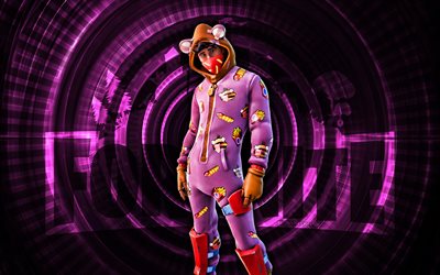 bulliger slumberjack fortnite, 4k, lila spiralhintergrund, fortnite, kreativ, bulliger slumberjack skin, fortnite beefy slumberjack skin, bulliger schlafsack, fortnite charaktere