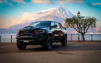 2026, militem magnum 700, 4k, vista frontal, exterior, ram 1500 trx, magnum 700, ram negra 1500, ajuste de ram 1500, autos americanos, ram