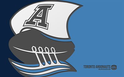 logotipo de los argonautas de toronto, 4k, fondo azul, arte del carbono, cfl, emblema de los argonautas de toronto, equipo de fútbol canadiense, canadá, argonautas de toronto, fútbol americano