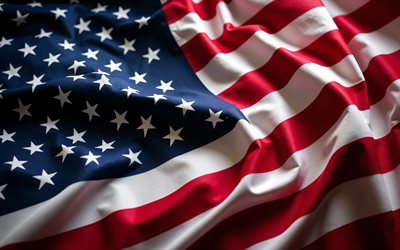 4k, bandera americana, de cerca, 4 de julio, bandera de estados unidos, bandera de ondas de tela de estados unidos, día de la independencia, bandera americana de tela, estados unidos, eeuu, cuatro de julio, bandera de tela de estados unidos