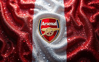 logotipo de diamantes do arsenal fc, 4k, fundo de diamantes vermelhos, arsenal, primeira liga, logotipo do arsenal fc, emblema do arsenal fc, inglaterra, arsenal fc, futebol, logotipo do arsenal