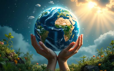 maapallo kädessä, pitää huolta maapallosta, maa kädessä, ekologia, save earth  käsitteet, ympäristöön, ekologisia käsitteitä, pelasta maapallo