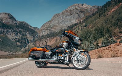 هارلي ديفيدسون سي في أو ستريت جلايد, 4k, الطريق الجبلي, 2026 دراجات, فلهكسسي, دراجات خارقة, 2026 هارلي ديفيدسون cvo ستريت جلايد, دراجات نارية أمريكية, هارلي ديفيدسون