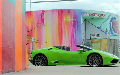Lamborghini Newport, Spyder, 2016, LP 610-4, süper, yeşil Lamborghini