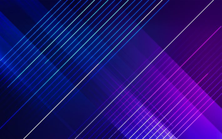 blue abstract backgrounds, 4k, lines, material design, geometric shapes, background with lines, creative