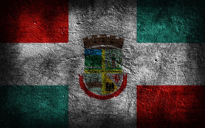 4k, Jaragua do Sul flag, Brazilian cities, stone texture, Flag of Jaragua do Sul, stone background, Day of Jaragua do Sul, grunge art, Brazilian national symbols, Jaragua do Sul, Brazil