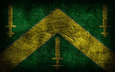 4k, Campina Grande flag, Brazilian cities, stone texture, Flag of Campina Grande, stone background, Day of Campina Grande, grunge art, Brazilian national symbols, Campina Grande, Brazil