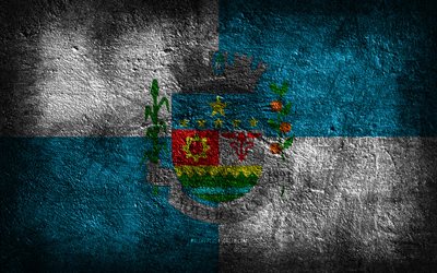 4k, la bandera de nova iguacu, las ciudades brasileñas, la piedra de textura, la piedra de fondo, el día de nova iguacu, el arte grunge, los símbolos nacionales brasileños, nova iguacu, brasil