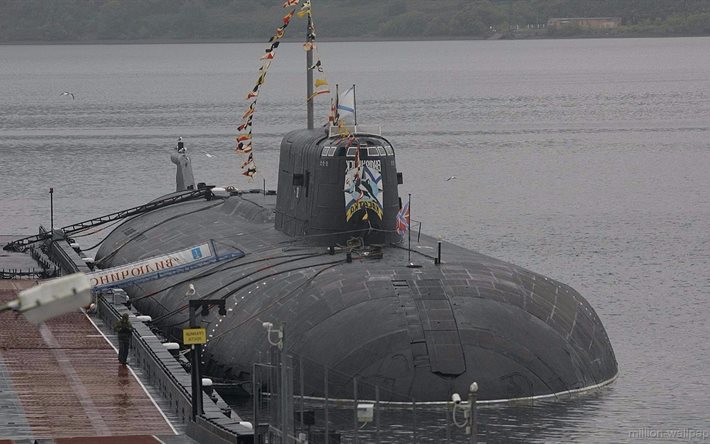 ssbns, vilyuchinsk, atomico, sottomarino, flotta del pacifico, in kamchatka krai, la marina russa
