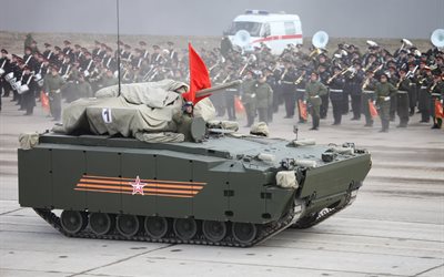 kurganets 25, di prova, macchina di fanteria, la vittoria parata, combattimento, 2015, alabino