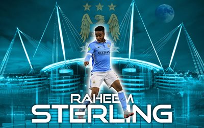 raheem sterling, 2015-2016, meio-campista, futebol, manchester city
