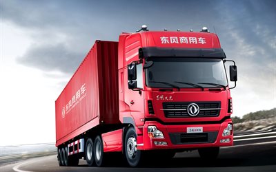 2014, dongfeng, the truck, truck, road
