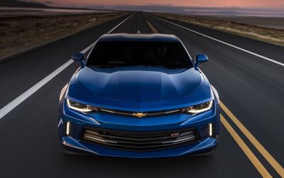 coches deportivos, 2015, Chevrolet Camaro, carretera, velocidad