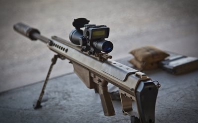 m107, m82, 바렛 m82a1, 기, sniper rifle, 빛 오, 무거운, 눈