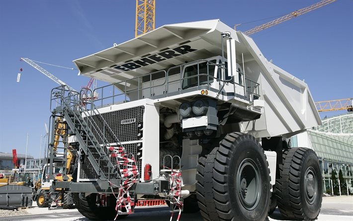liebherr, t282b, dump truck, potente, 3650 hp