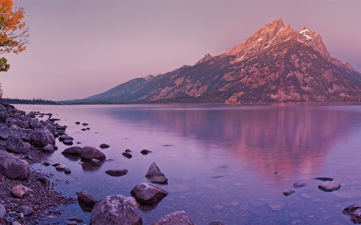 mountain, the lake, water, nature, landscape