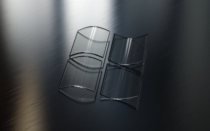 logotipo, janelas, a superfície, vidro