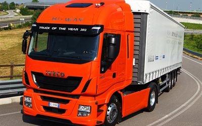 iveco stralis, hi-way 460, the truck, track, freight transport