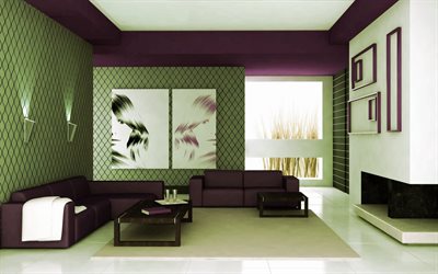 iç tasarım, modern oturma odası, mobilya