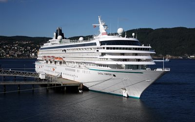 ocean, ship, port, crystal symphony, cruise liner, parking
