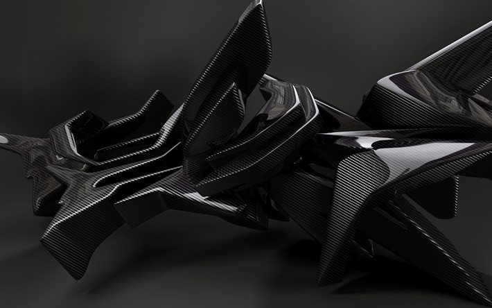 noir, d'abstraction, de carbone, le noir, le design, la forme