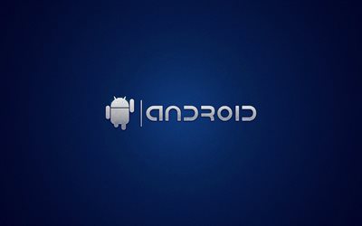 ícone, azul, android, logotipo, plano de fundo