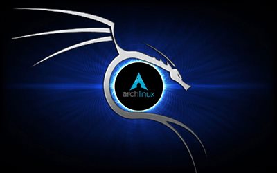 linux arch, desktop, wallpaper, technology, dark blue