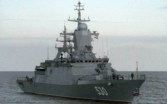 öppet hav, den ryska flottan, projektet 20380, korvett kvick, skepp, osynlig
