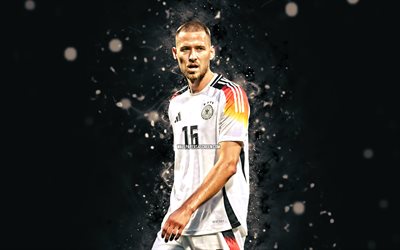Waldemar Anton, 4k, white neon lights, Germany national football team, German footballers, Waldemar Anton 4K, football, soccer, national teams, Waldemar Anton Germany Team