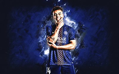 Desire Doue, PSG, French footballer, Paris Saint-Germain, grunge art, Desire Doue Paris Saint-Germain, Ligue 1, France, football, Desire Doue PSG