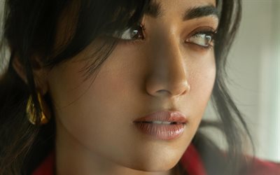 rashmika mandanna, 4k, celebridade indiana, bollywood, estrelas de cinema, retrato, fotos com rashmika mandanna, atriz popular, atriz indiana, sessão fotográfica de rashmika mandanna