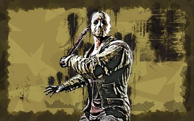 Acuchillador, 4k, grunge art, Mortal Kombat Mobile, creative, MKM, green grunge background, Mortal Kombat, Mortal Kombat Mobile characters, MK Mobile, fan art, Mortal Kombat X, Acuchillador Mortal Kombat