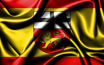 ボンの旗, 4k, ドイツの都市, 布旗, ボンの日, 波状の絹の旗, ドイツ, ボン
