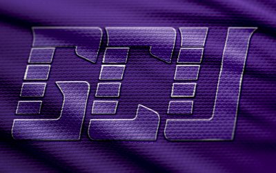 logo en tissu grand canyon lopes, 4k, fond de tissu violet, ncaa, bokeh, football américain, logo lopes du grand canyon, emblème du grand canyon lopes, montagne ouest, grand canyon lopés