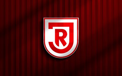 4k, SSV Jahn Regensburg 3D logo, 3 Liga, red 3D background, soccer, SSV Jahn Regensburg emblem, SSV Jahn Regensburg logo, SSV Jahn Regensburg, football, german football club, Jahn Regensburg FC