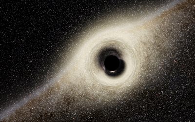 black hole, stars, galaxy, universe