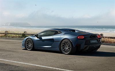 2025, Lamborghini Temerario, 4k, rear view, blue supercar, blue Lamborghini Temerario, new blue Temerario 2025, Italian supercars, Temerario, Lamborghini