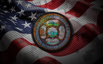 sceau de milwaukee, 4k, sceaux des villes américaines, drapeau américain, badge milwaukee, usa, emblème de milwaukee, milwaukee wisconsin, sceaux de villes américaines, milwaukee