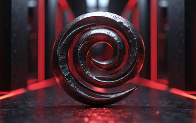 4k, debian metalllogotyp, kreativ, röda neonljus, bokhög, svart metallbakgrund, os  varumärken, linux, konstverk, debian 3d  logotyp, märkeslogotyp, os  logotyp, debianlogotyp, märke, debian